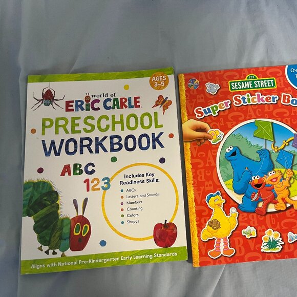 Preschool Workbook Letters and Numbers + a sticker Book - Picture 1 of 1